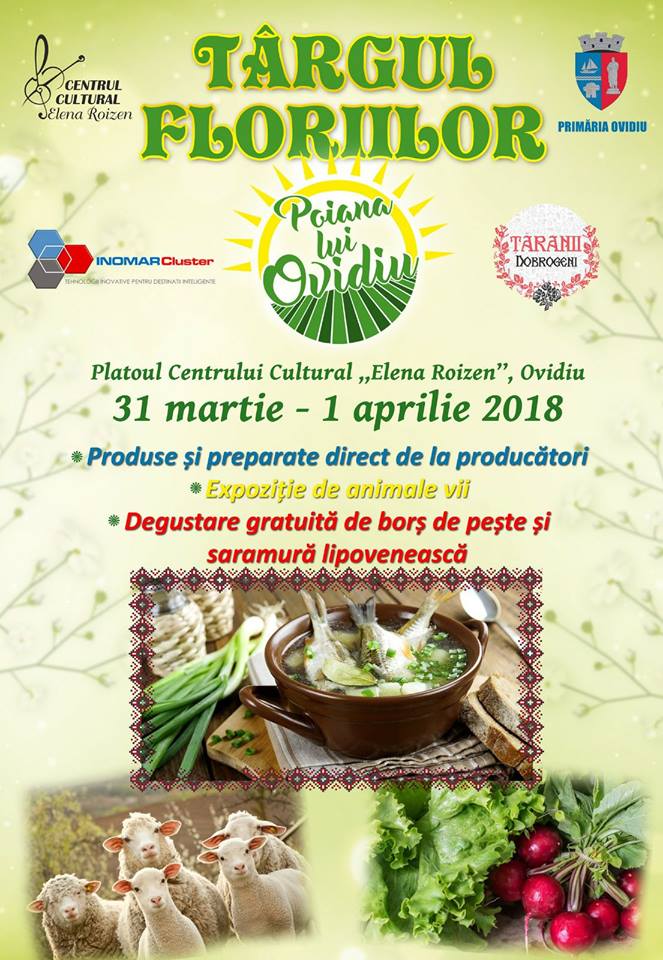Sărbătoare la Ovidiu: La sfârșit de martie "Târgul Floriilor" reunește consumatorii și producătorii dobrogeni