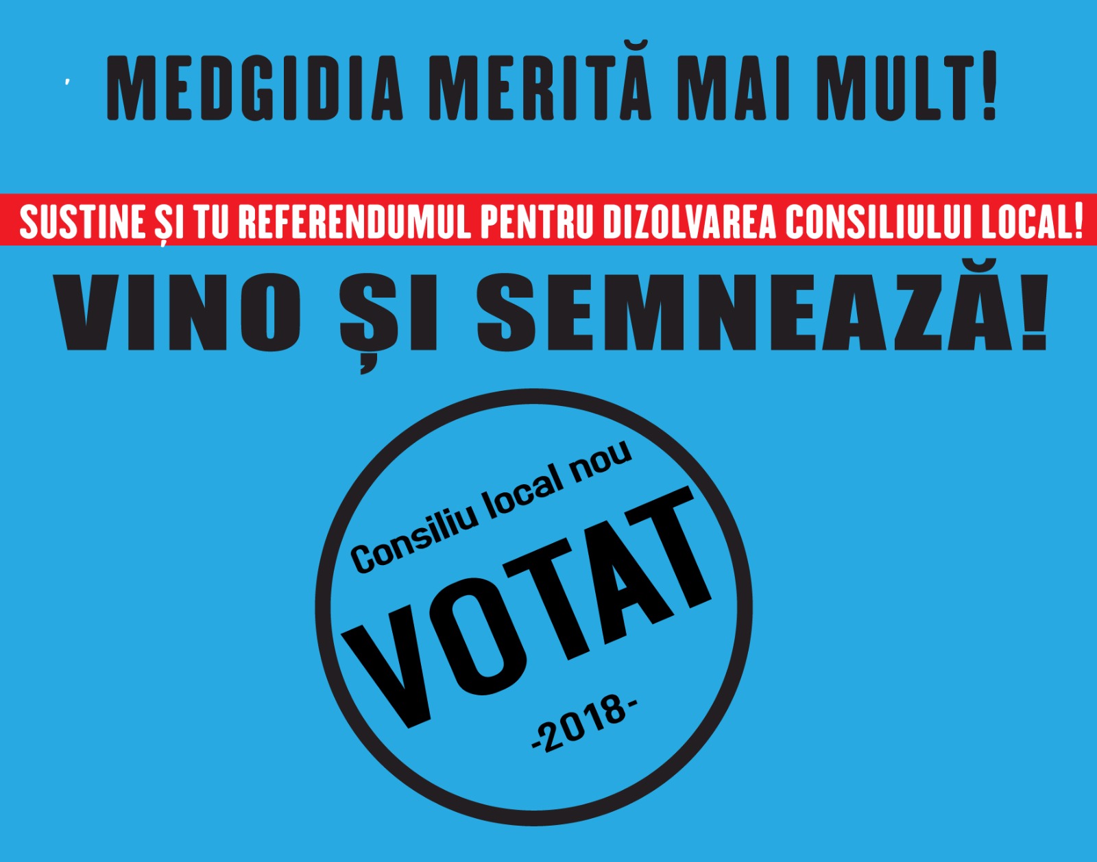 De luni, cetățenii municipiului Medgidia pot semna pentru DIZOLVAREA CONSILIULUI LOCAL!