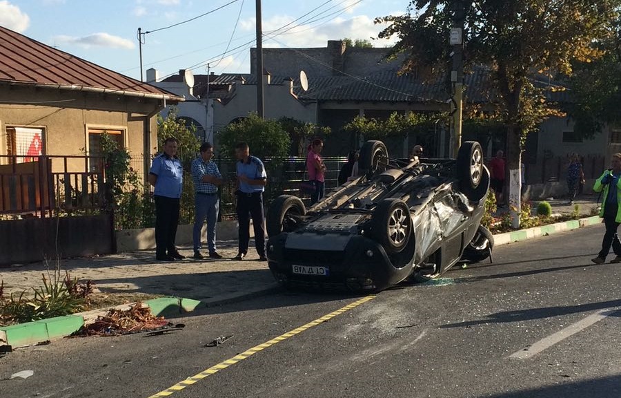 (Galerie foto) Accident spectaculos la Techirghiol