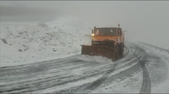 (Video) Cum ninge acum pe Transfăgărășan