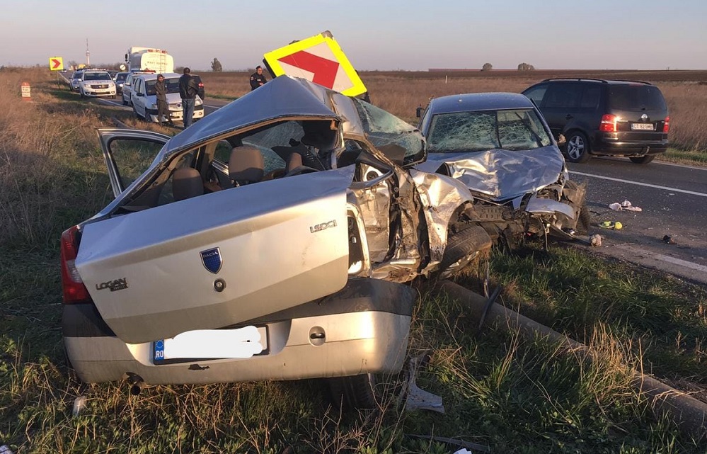 (Galerie foto/video) Accident mortal la ieșire din Techighiol