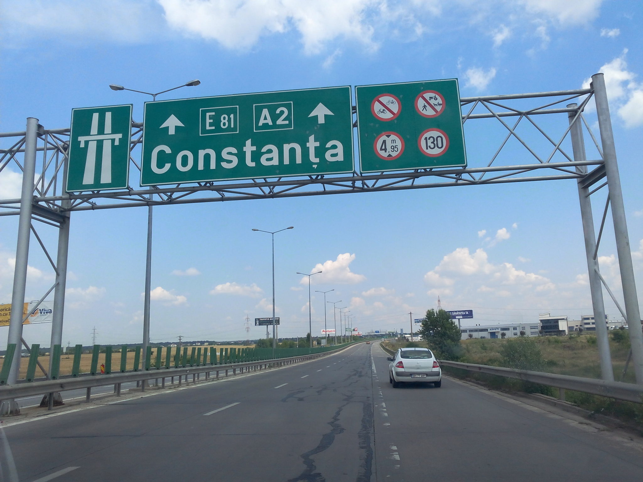 Accident pe A2, pe sensul spre Constanța