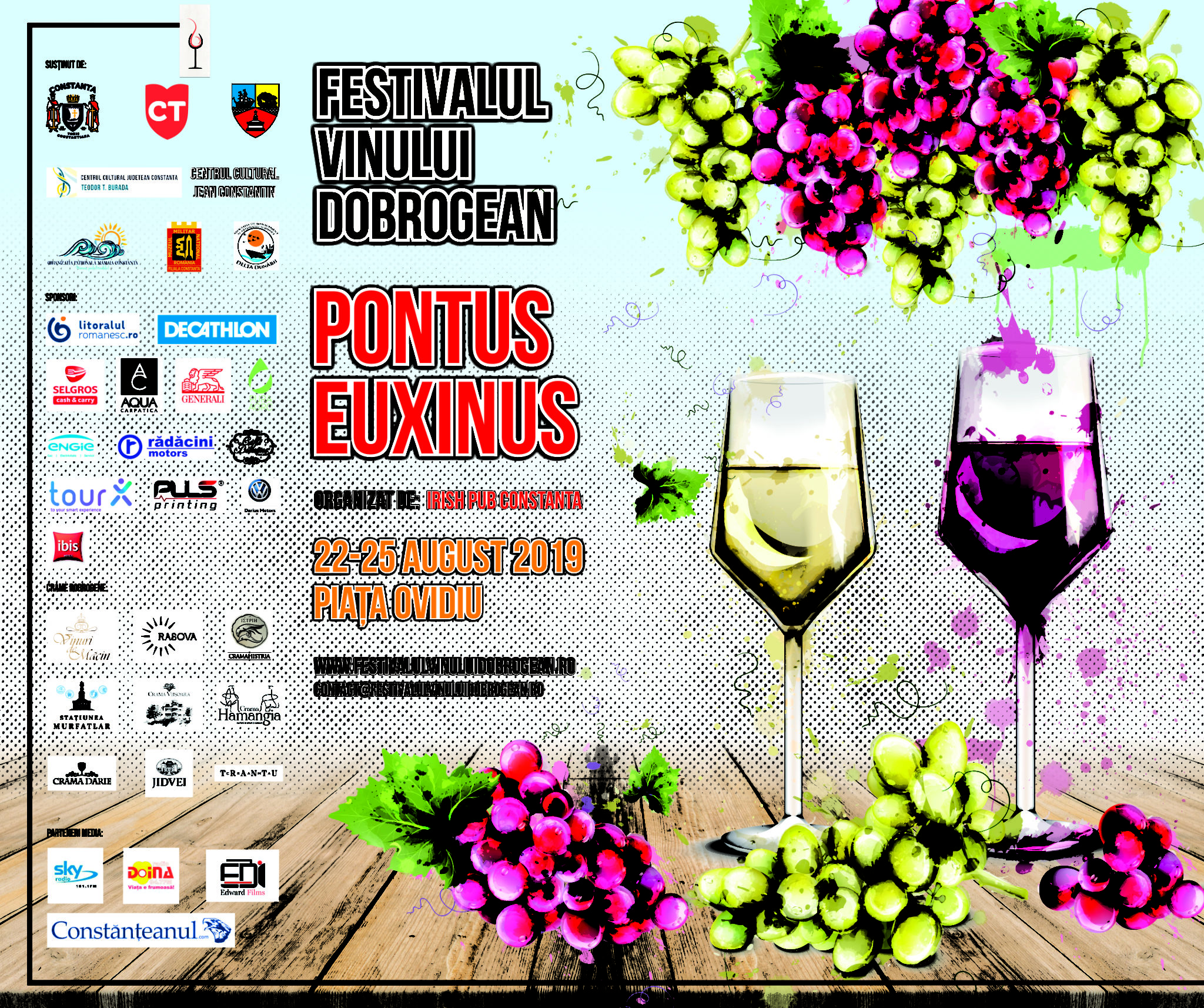 Joi se dă startul „Festivalului Vinului Dobrogean 2019 Pontus Euxinus”. Ce străzi se vor bloca în zona Peninsulară