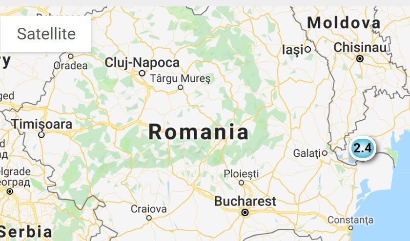 Cutremur la granița României, resimțit în Dobrogea