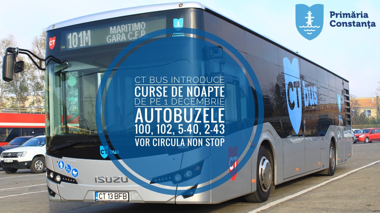 Autobuzele CT BUS vor circula și pe timpul nopții
