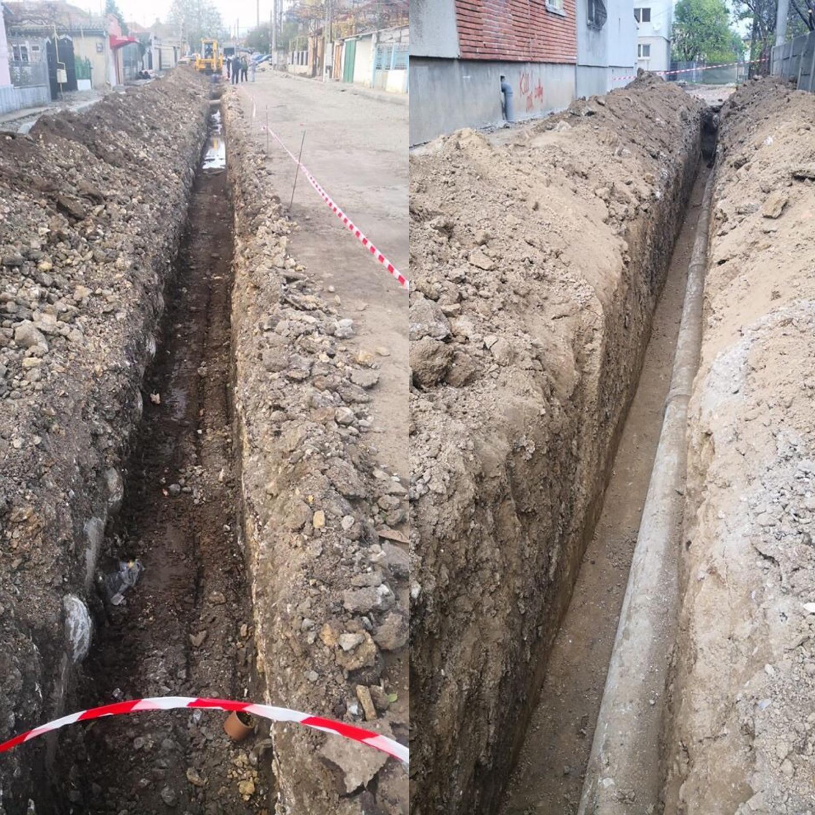 (Foto) Lucrările ample la rețeaua de canalizare a orașului Ovidiu au fost finalizate
