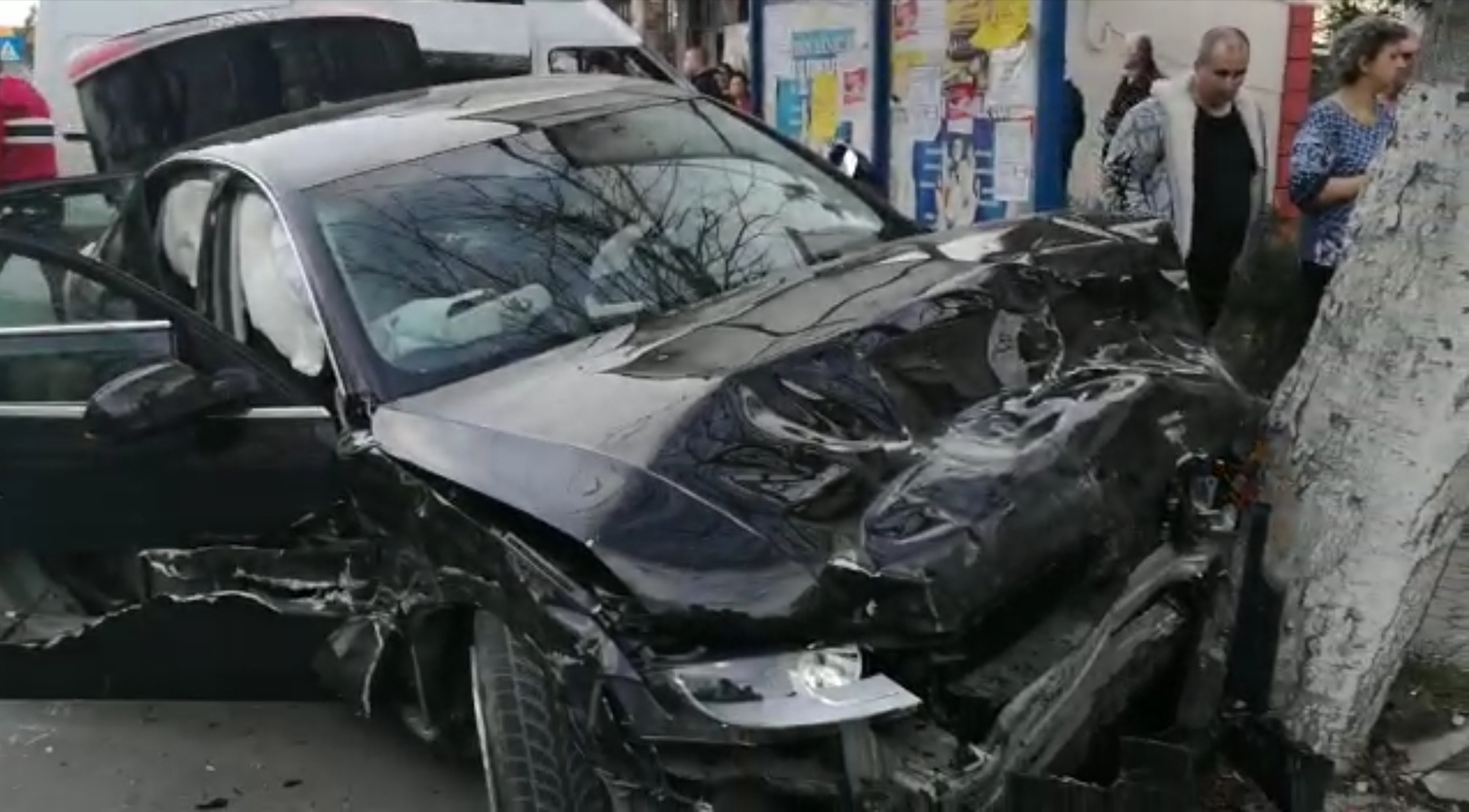 (Video) Impact groaznic la ieșire din Medgidia