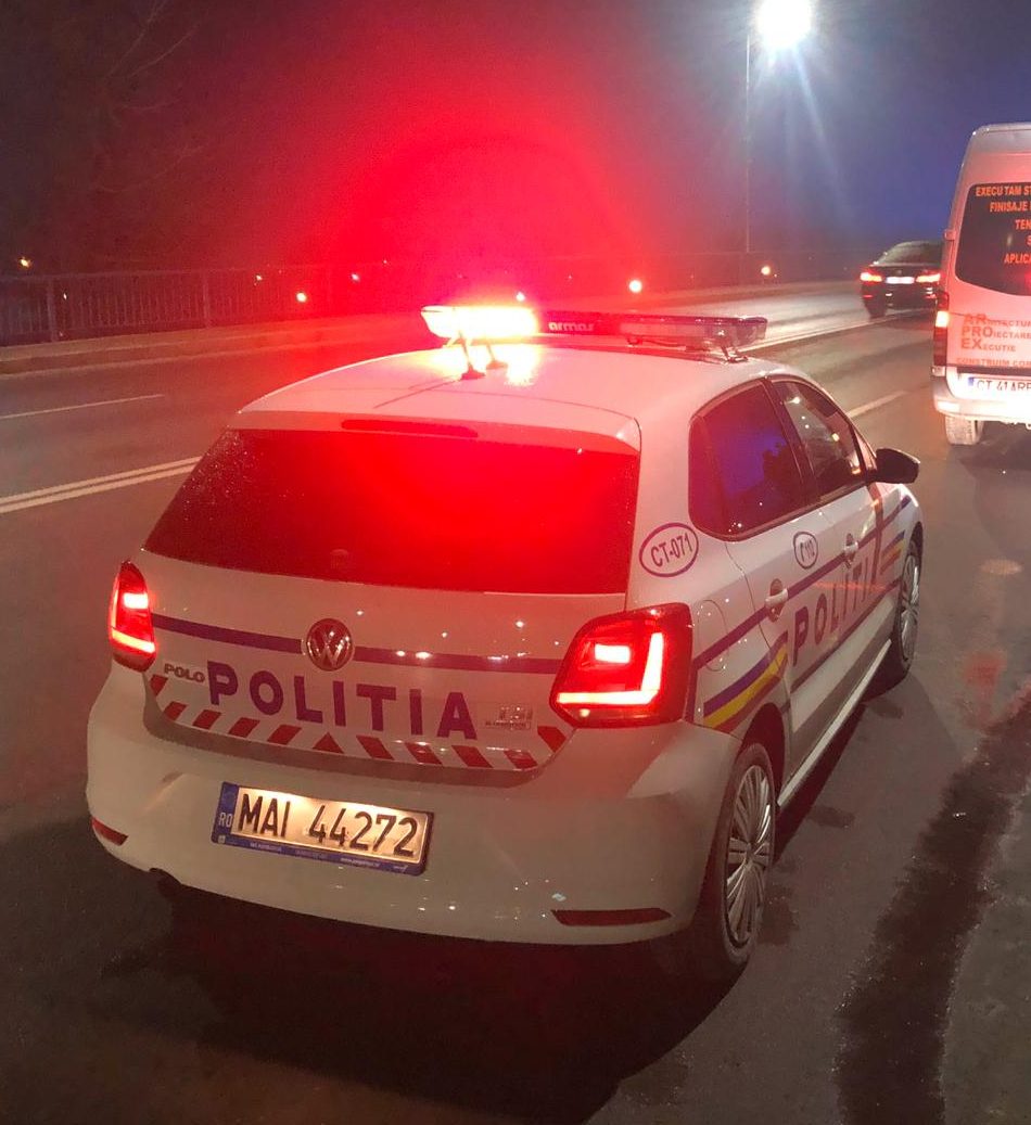 (Foto/Video) Accident cu trei mașini pe podul rutier din Medgidia