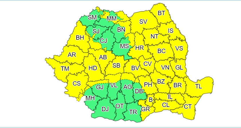 Cod galben de ninsoare și vânt puternic valabil pentru zona Dobrogei