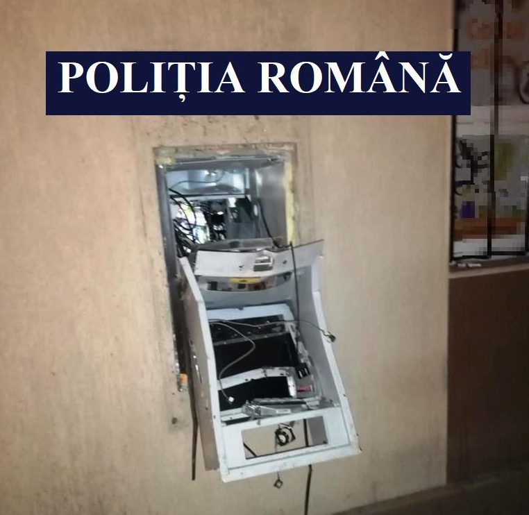 A fost reținut bărbatul care a aruncat în aer un bancomant din comuna Lumina