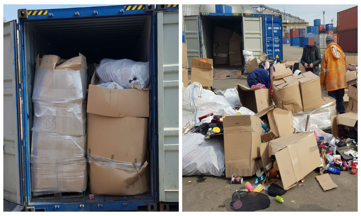 (Foto/Video) Alte 2 containere cu deșeuri, descoperite în Portul Constanța. Alte șapte, verificate în terminalul de containere Chitila