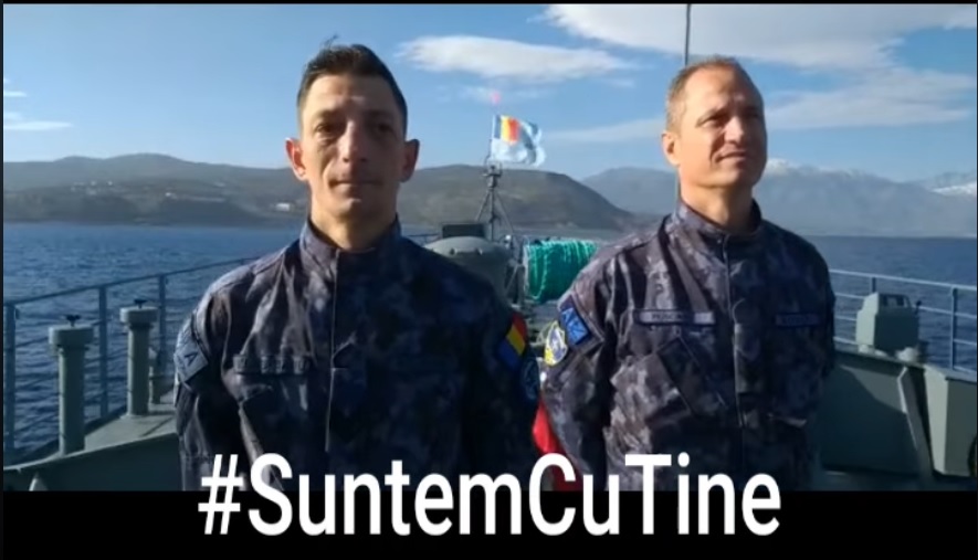 (Video) Mesajul marinarilor români aflați într-o misiune NATO în Marea Mediterană