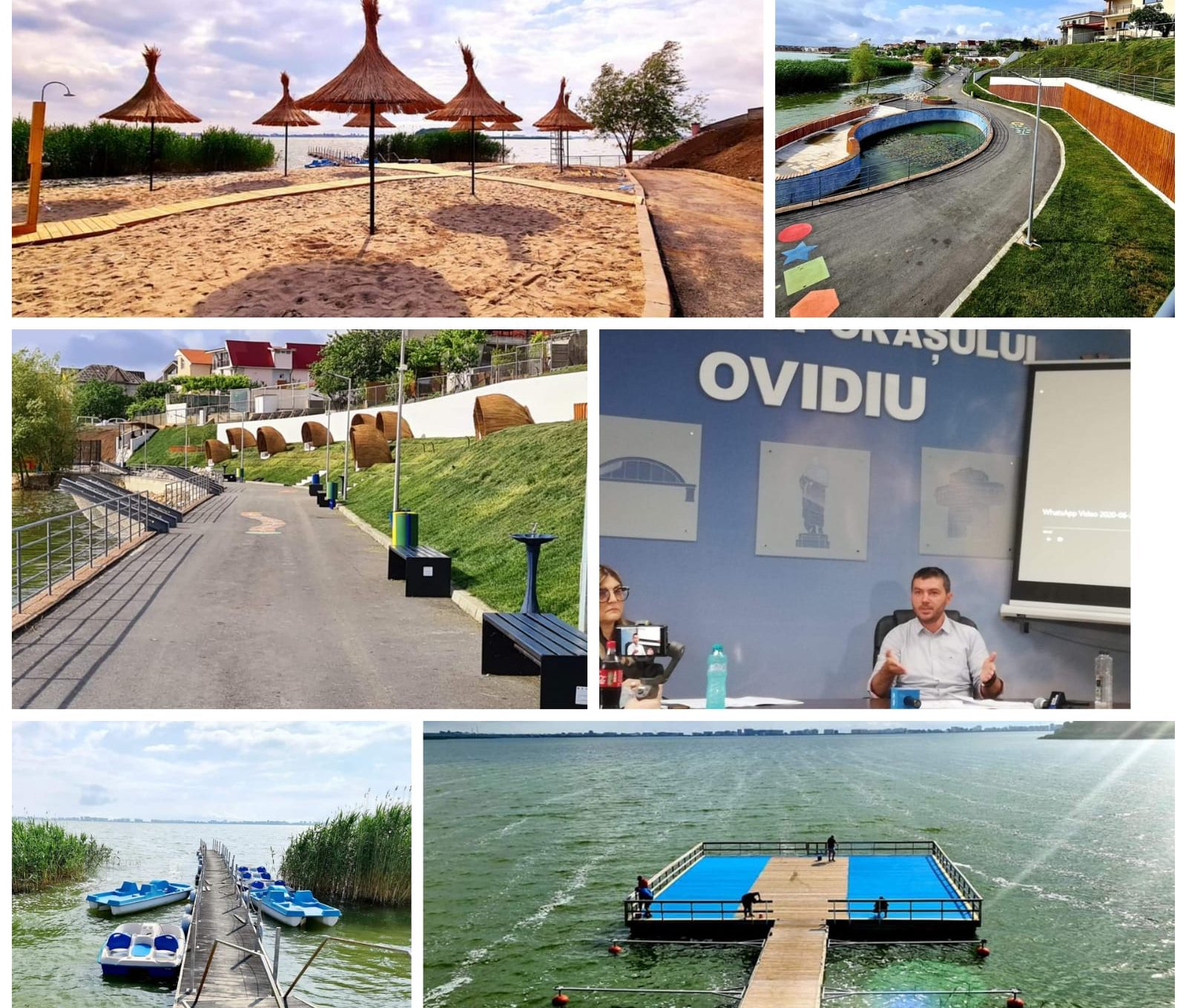 (Video) Primarul George Scupra le oferă locuitorilor orașului Ovidiu, din această vară, cea mai nouă investiție cu fonduri europene, pe malul lacului Siutghiol
