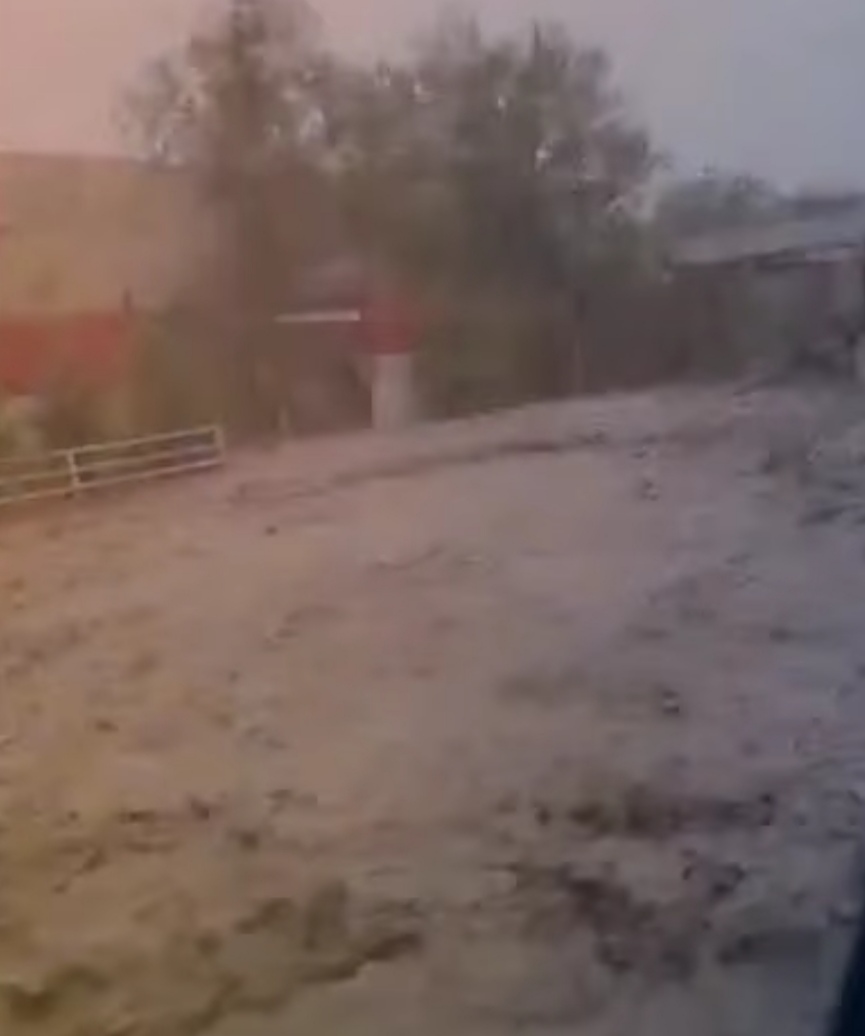 (Video) Viitură într-o comună din județul Constanța