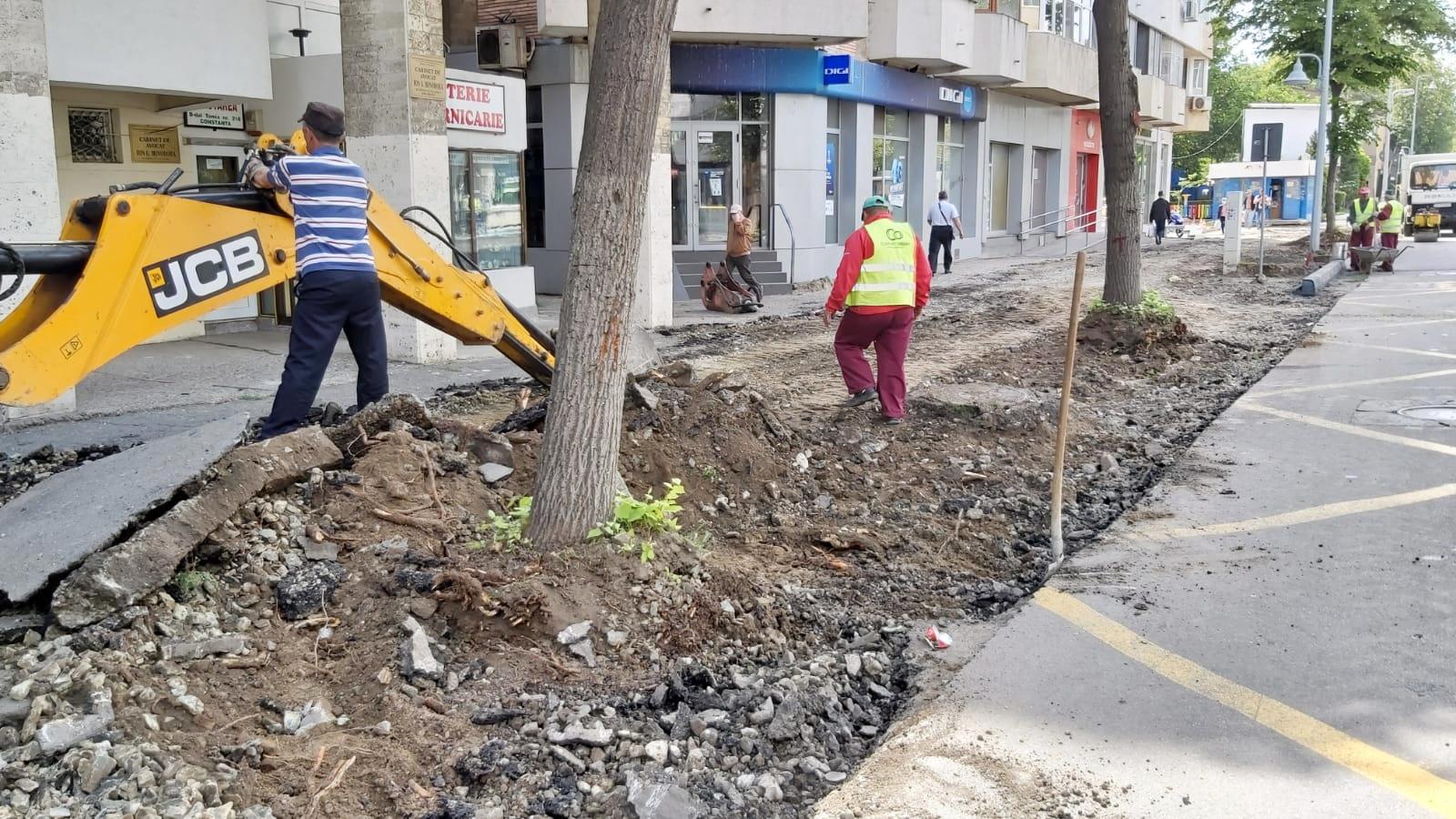 (Foto) Echipele de lucru intervin în mai multe zone ale orașului Constanța