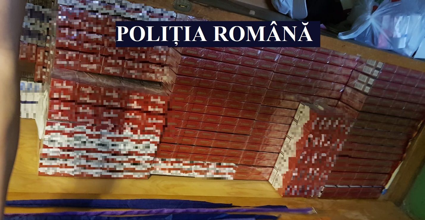 Cantitate uriașă de țigări de contrabandă ridicată în urma a două percheziții în Constanța