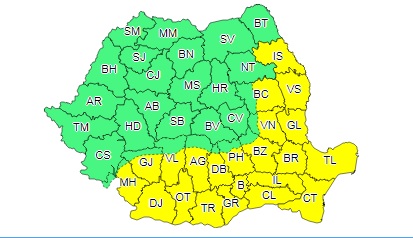 Cod galben de caniculă miercuri și joi pe litoral