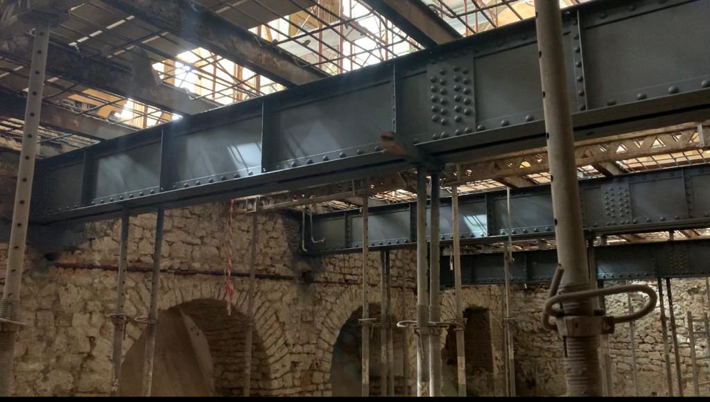 Grinzile construite de Anghel Saligny vor sta la baza structurii planșeelor de peste subsol ale Cazinoului