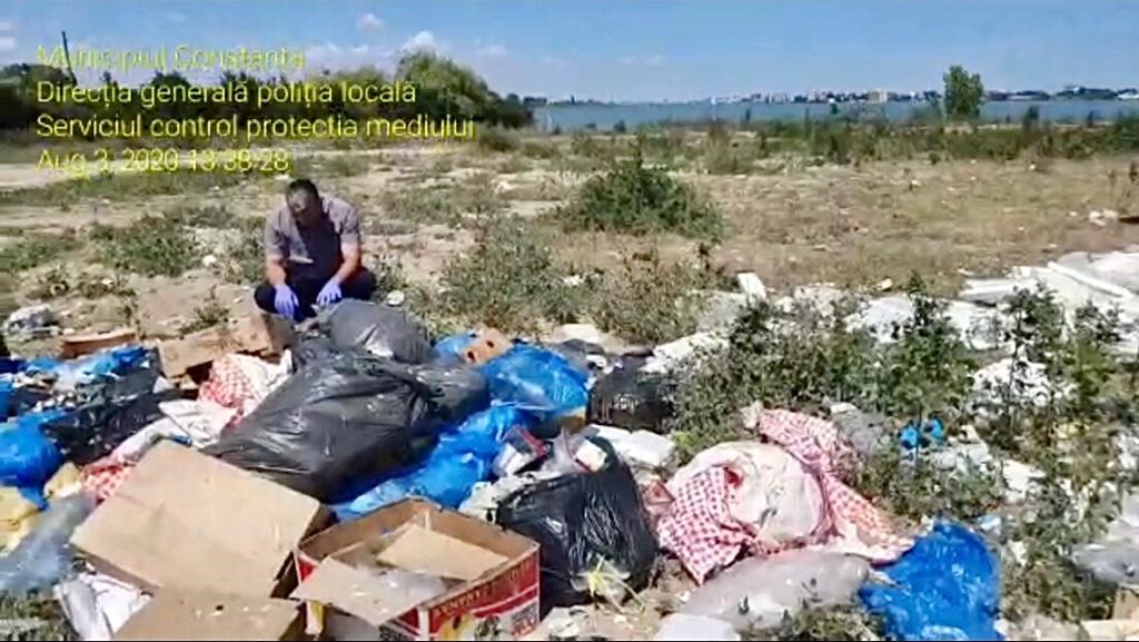 40.000 lei amendă pentru aruncarea gunoiului pe malul lacului Siutghiol