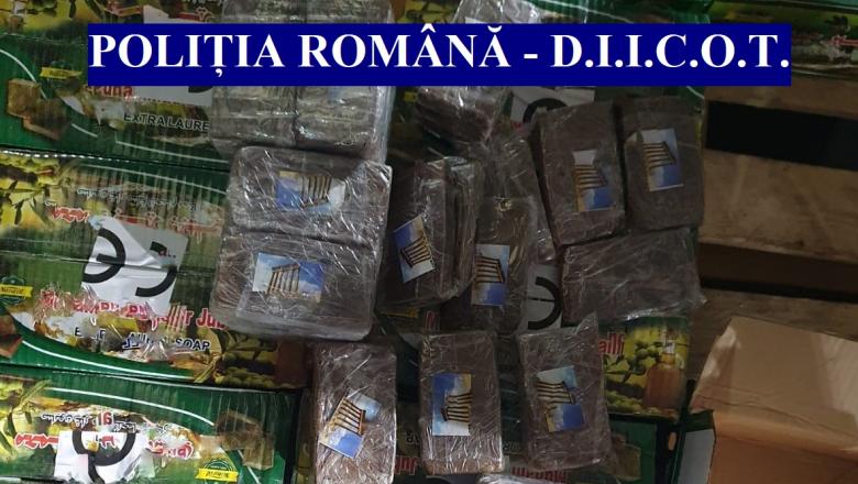 DIICOT și poliția anunță cea mai mare captură de hașiș și „drogul jihadului”, în valoare de 60 de milioane de euro