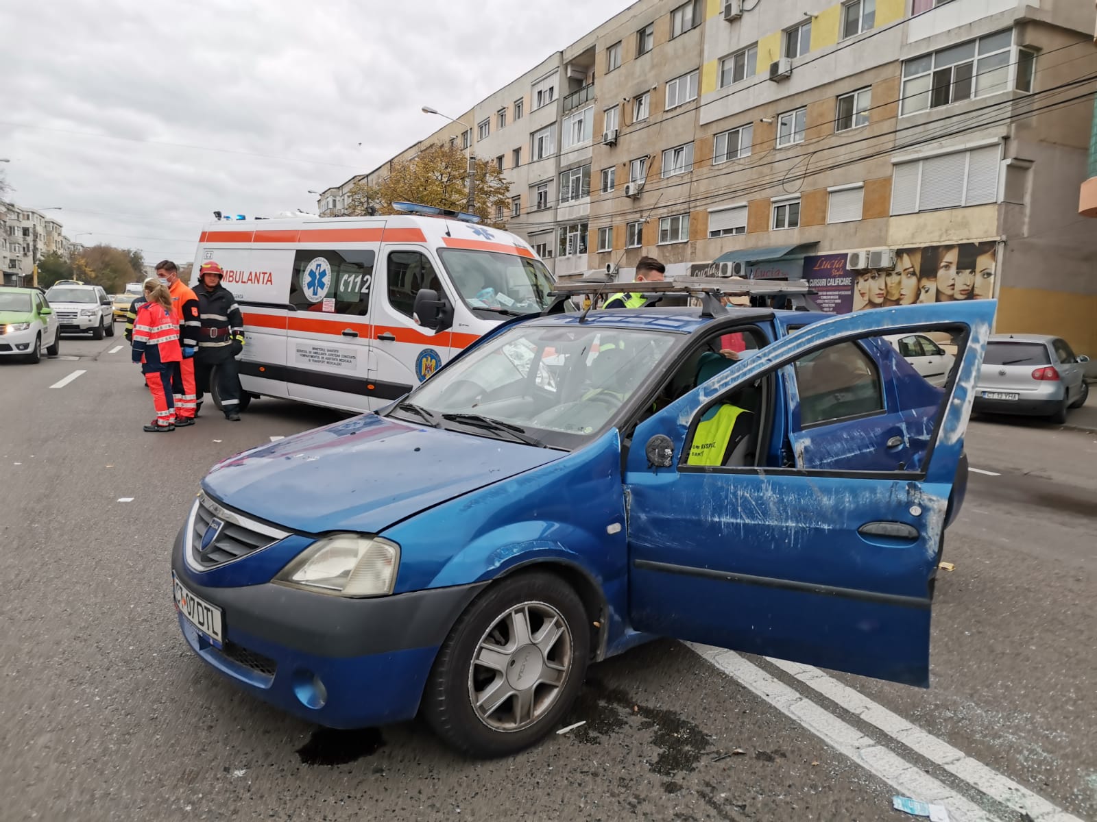 (Foto) Accident grav în zona Dacia din Constanța