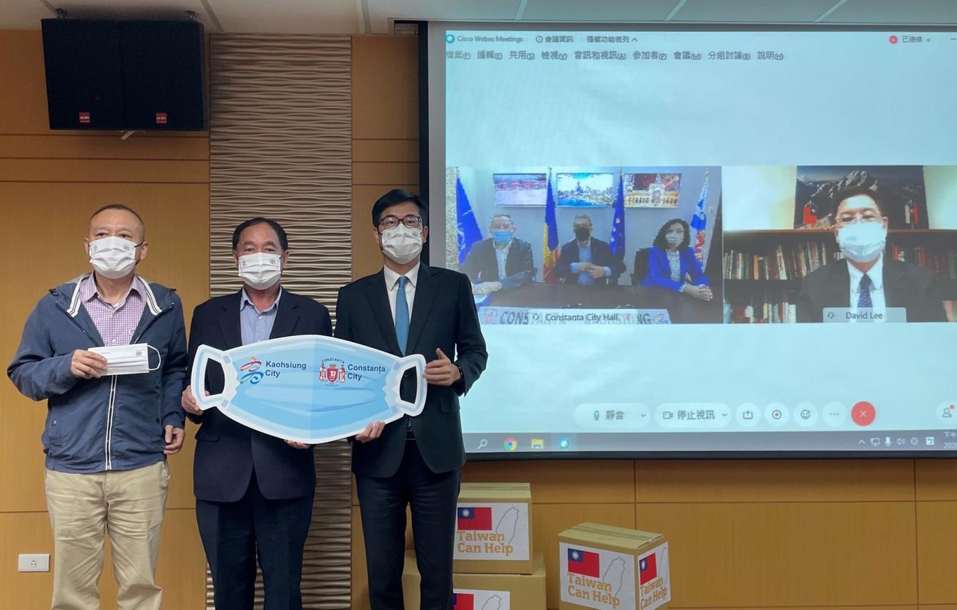 Primăria celui mai mare oraș port din Taiwan donează Constanței teste rapide și 200.000 de măști de protecţie