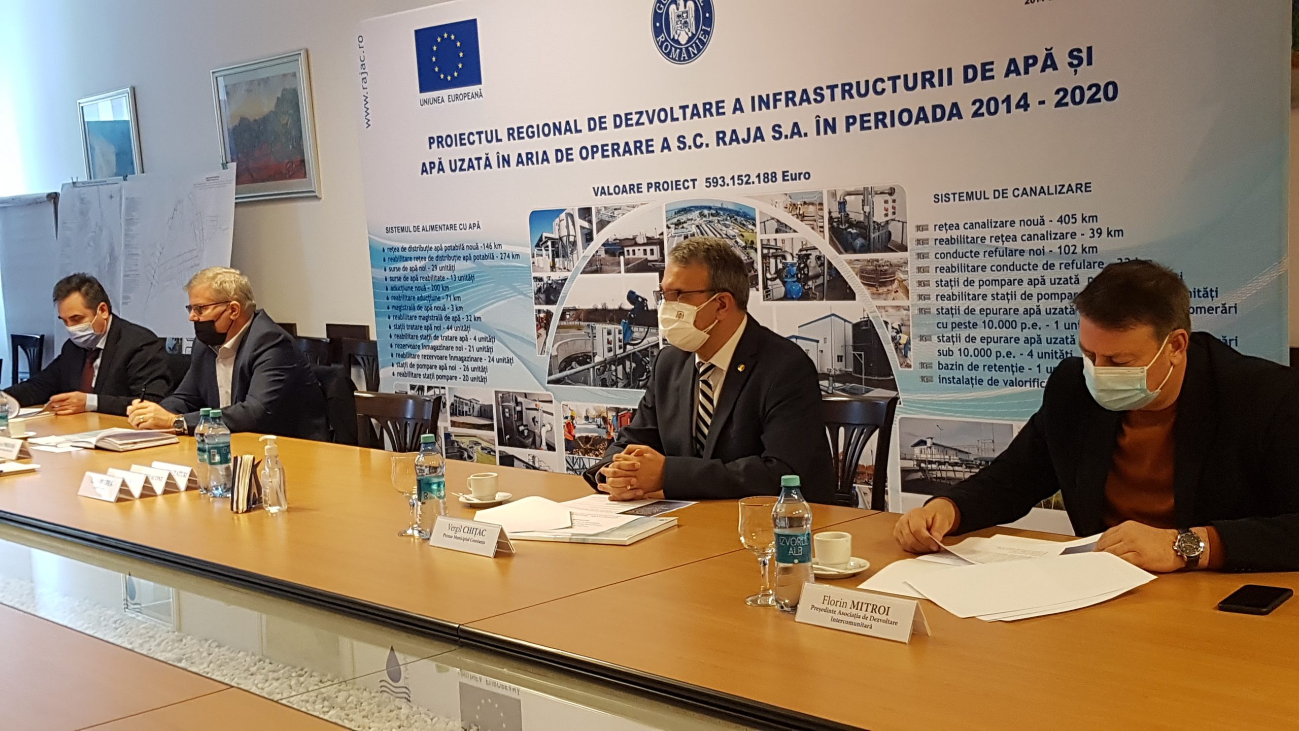 SC RAJA SA: Contracte de 220 milioane lei semnate astăzi pentru modernizarea și dezvoltarea sistemelor de alimentare cu apă și de colectare-tratare a apei uzate