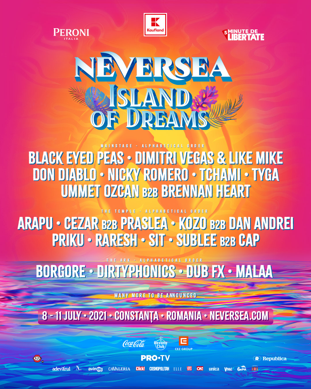 Primul val de artiști pentru Festivalul Neversea 2021