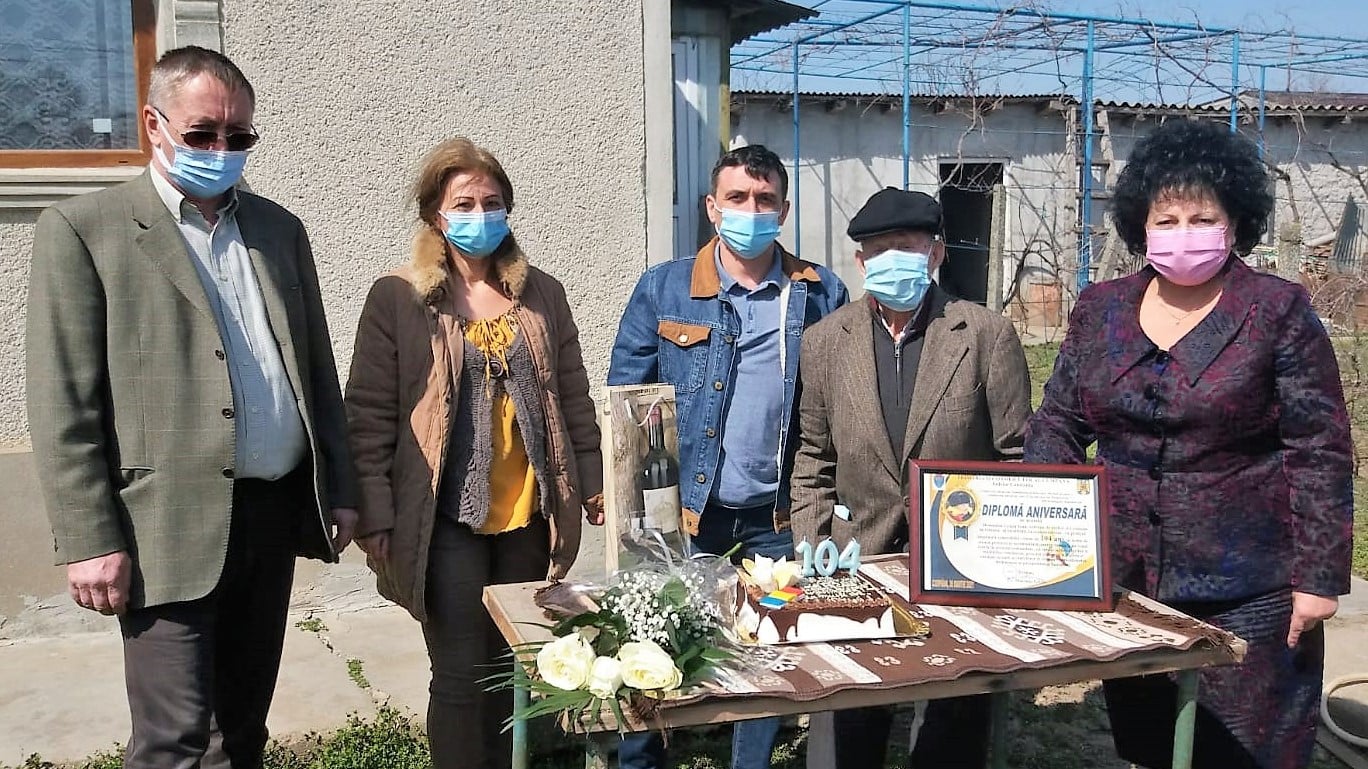 Ioan Ceapă, cetățeanul de onoare al comunei Cumpăna, a împlinit 104 ani