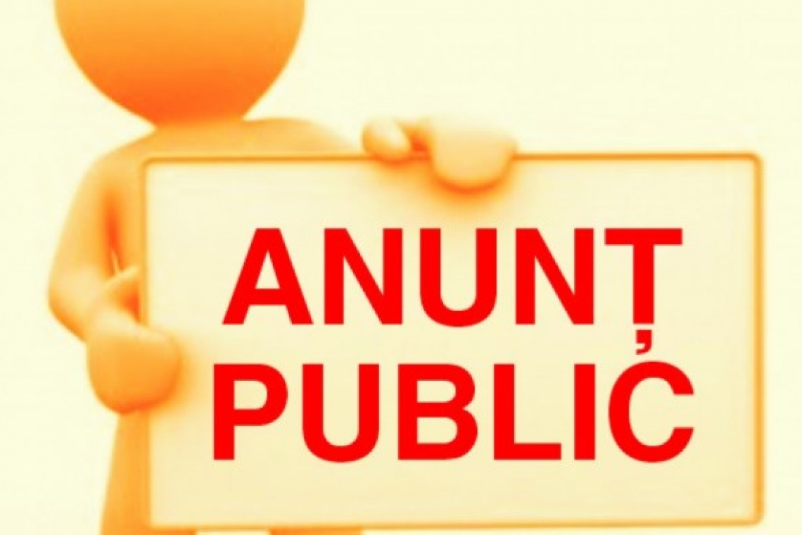 ANUNȚ PUBLIC – comunicare obținere autorizație de construire