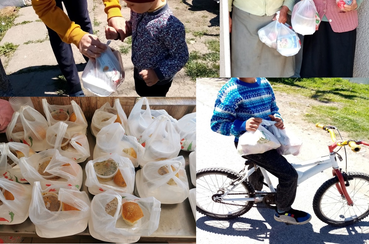 Prin milostenia fostbalistului Alexandru Cicâldău, 100 de pachete cu mâncare caldă, alimente și dulciuri au fost distribuite localnicilor din Parohia Topraisar