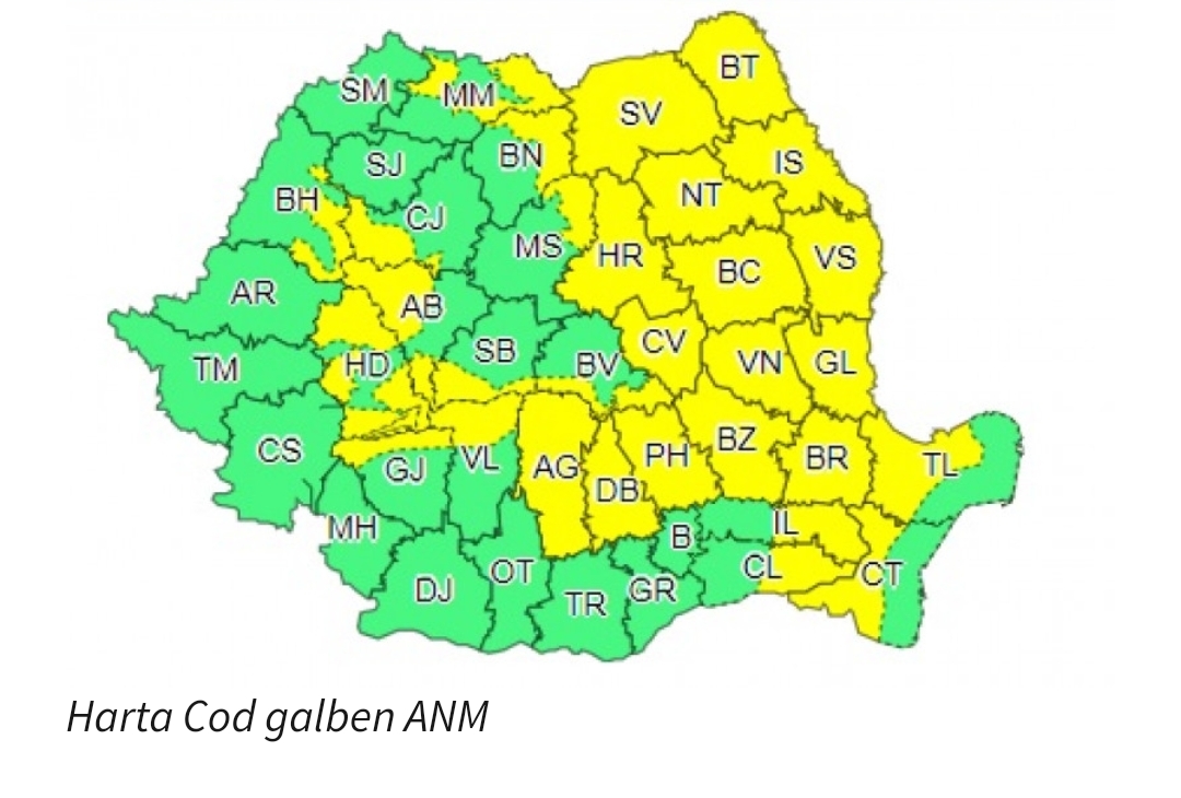 Urmează trei zile de fenomene meteo extreme