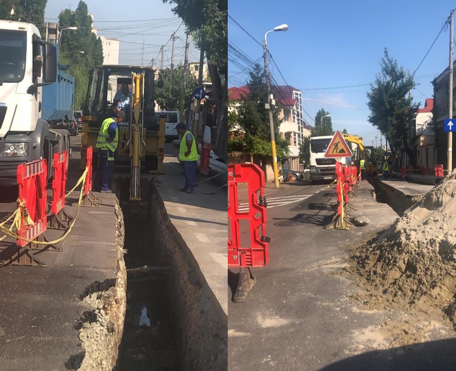 Constanța: Trafic îngreunat în perioada 22 iulie – 5 august pe strada Ion Lahovari. Se înlocuiește o bucată din conducta principală de alimentare cu apă