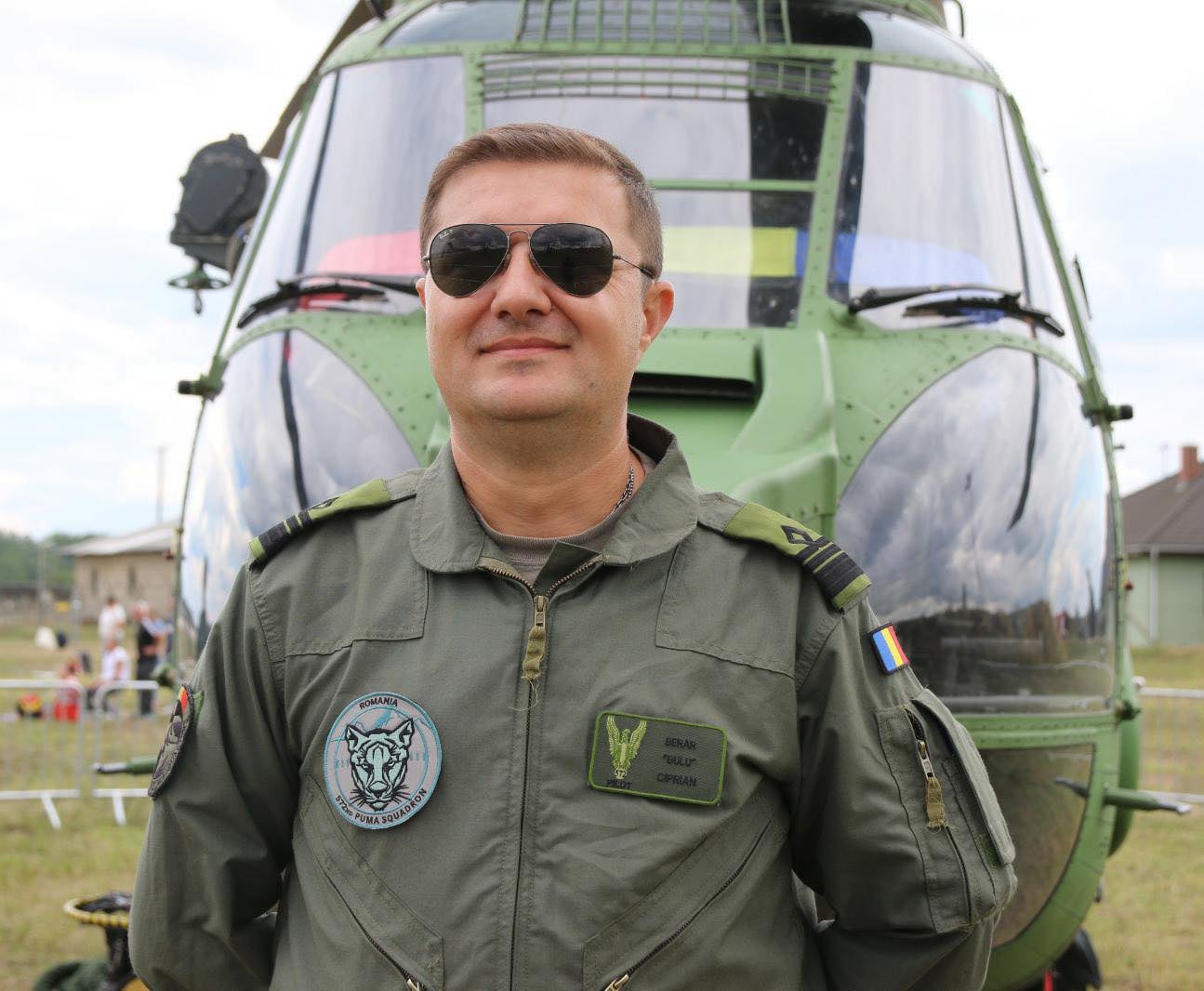 Căpitan-comandorul Nicolae-Ciprian Berar din cadrul Escadrilei 572 Elicoptere de la Baza 57 Aeriană a reprezentat Forțele Aeriene Române la Kesckemet International Military Air Show