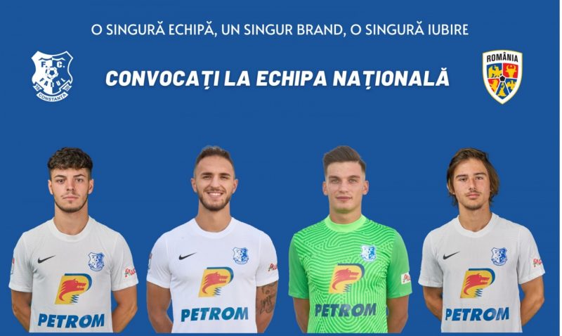 Farul Constanța trimite patru jucători la loturile naționale de seniori și tineret