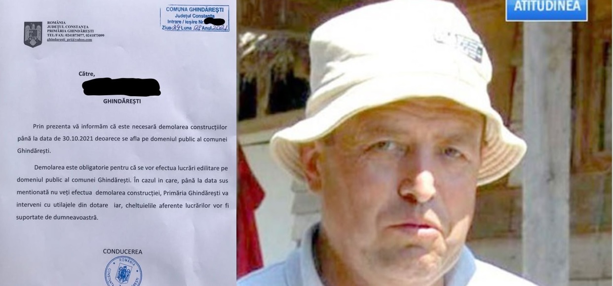 Primarul comunei Ghindărești pregătește marea demolare: "Deja îmi puneți prea multe întrebări"