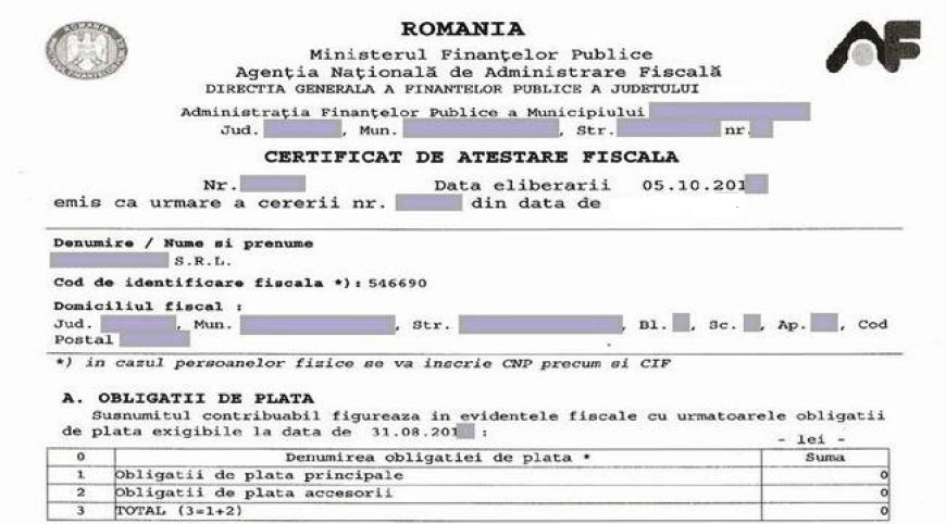 Cetăţenii şi notarii vor putea obţine online certificatele de atestare fiscală ale persoanelor fizice. Platforma, funcțională într-o lună