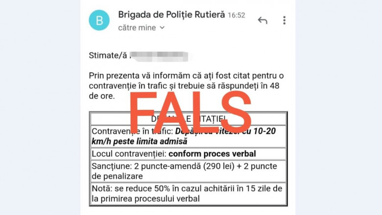 O nouă înșelătorie: Amenzi FALSE trimise șoferilor pentru depășirea vitezei