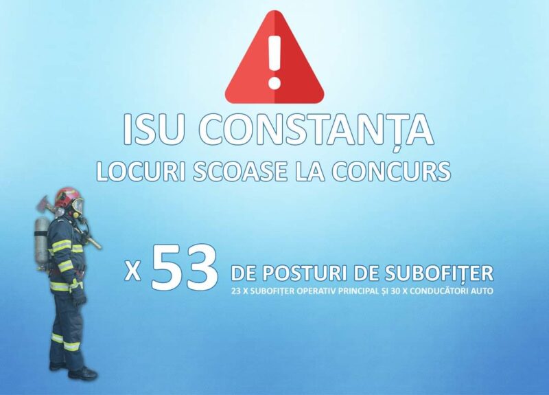 ISU Dobrogea scoate la concurs 53 de posturi de subofițer