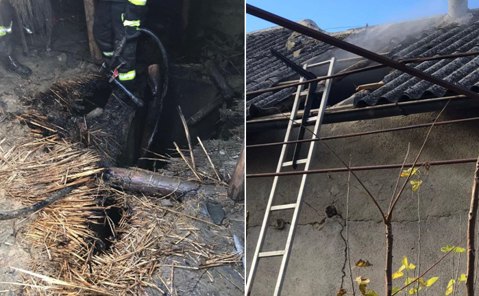 EXPLOZIE urmată de INCENDIU, în județul Tulcea: Pompierii au acționat o oră și jumătate