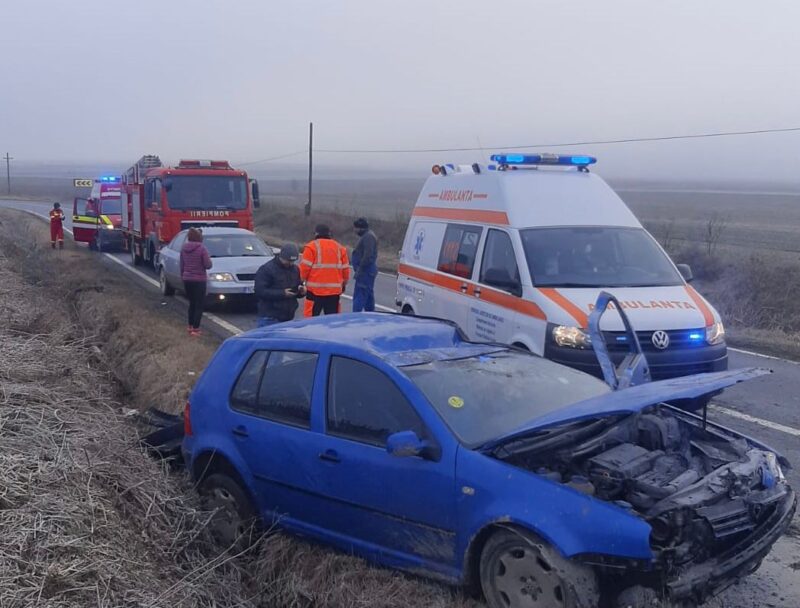 Două persoane rănite în urma unui accident produs pe DN 22A, în județul Tulcea