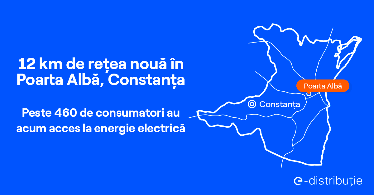 Poarta Albă: S-a extins cu 12 kilometri rețeaua de energie electrică în zona de lotizări D