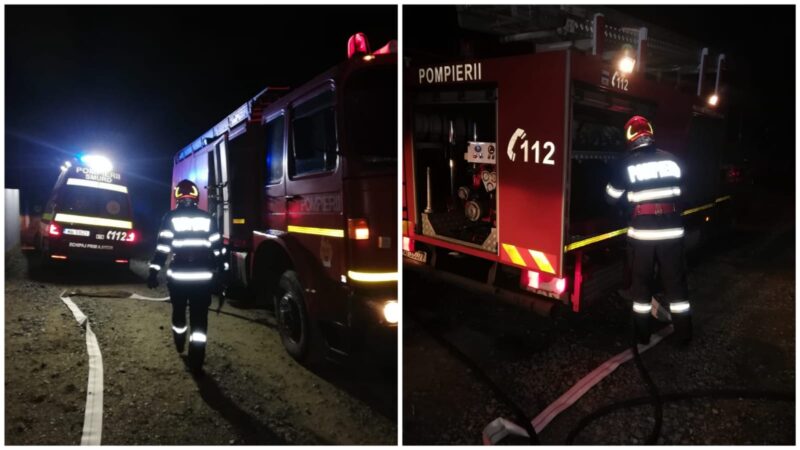 Incendiu puternic în Murfatlar: Au ars 6 barăci și o persoană are arsuri pe 60% din suprafața corpului