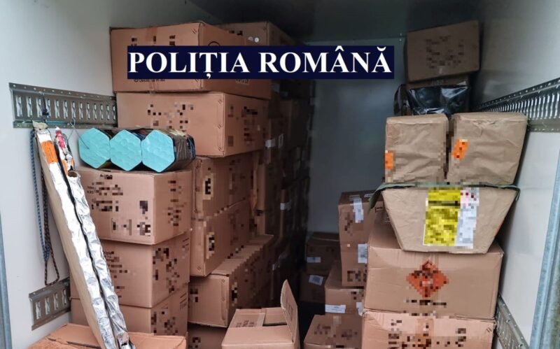 Percheziții în Constanța, Agigea și Corbu: Peste 7 TONE de articole pirotehnice, CONFISCATE de polițiștii de la Transporturi
