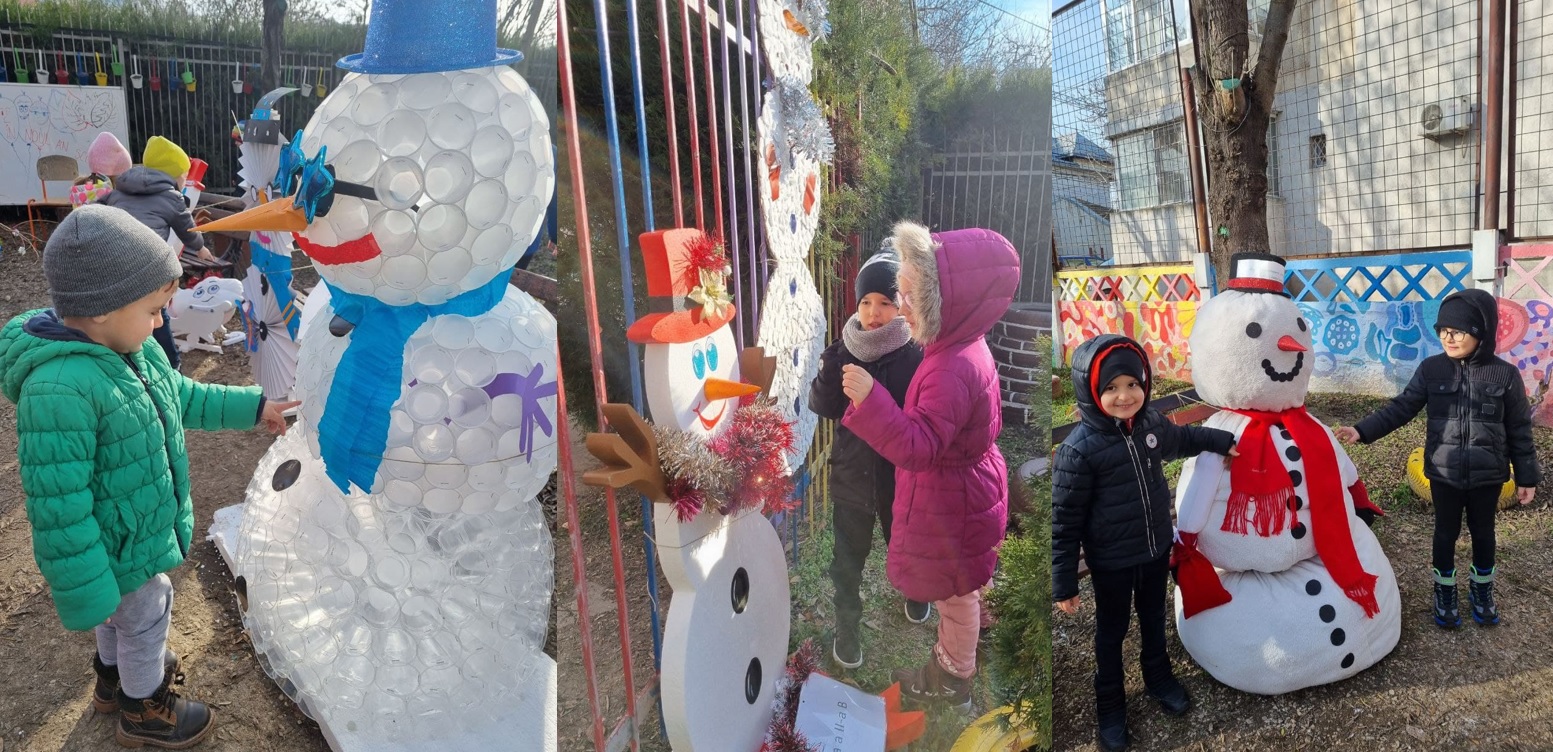(Foto/Video) Concursul "Cel mai grozav om de zăpadă", la care au participat elevii Școlii Gimnaziale nr. 12 "B.P.Hașdeu", își desemnează câștigătorii