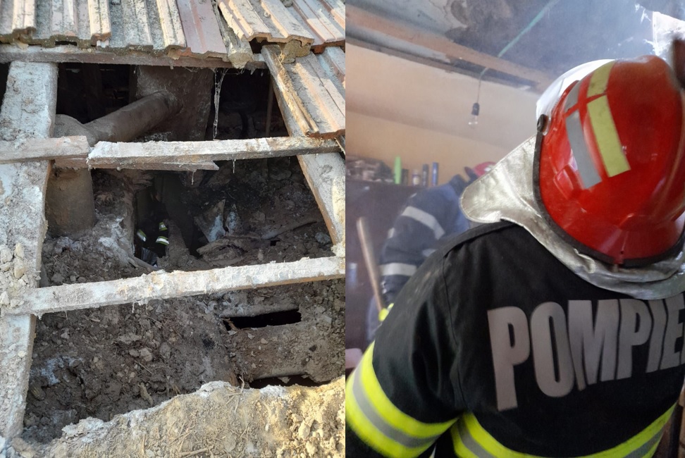 Incendiu la o locuință din Mircea Vodă din cauza unui coș de fum