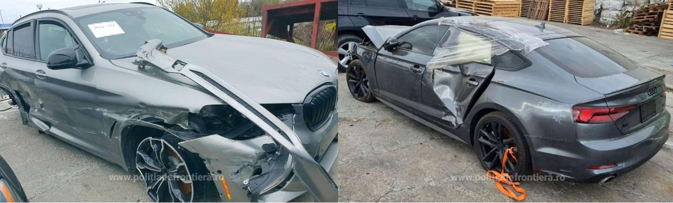 5 autoturisme cu "daună totală", aduse din SUA, oprite în Portul Constanța