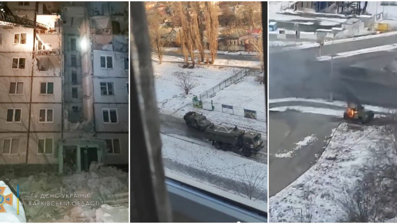 (VIDEO) A patra zi de război în Ucraina: Lupte pe străzile din Harkov, după ce rușii au intrat în oraș. Un bloc a fost lovit de o rachetă