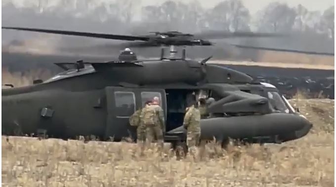 Un elicopter american a verificat zona graniței cu Ucraina, în Vama Siret. Ulterior, a plecat spre baza din Mihail Kogălniceanu