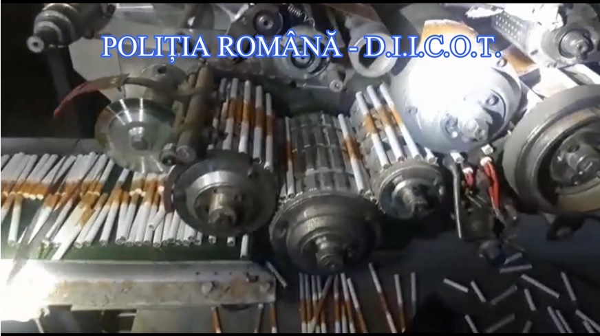 Cum arată FABRICA CLANDESTINĂ de ȚIGĂRI descoperită de procurorii DIICOT Constanța